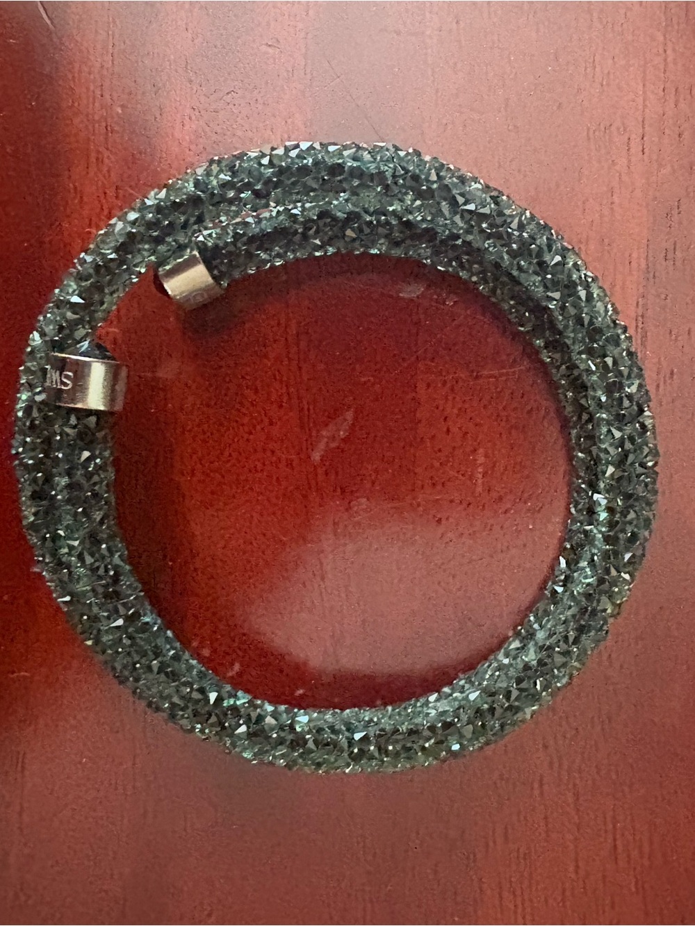 Swarovski Dark Gray/Black Crystal Double Wrap Bracelet